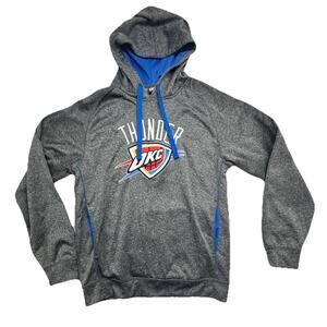 Oklahoma City Thunder Womens Hoodie Size Medium Pullover NBA Gray Blue